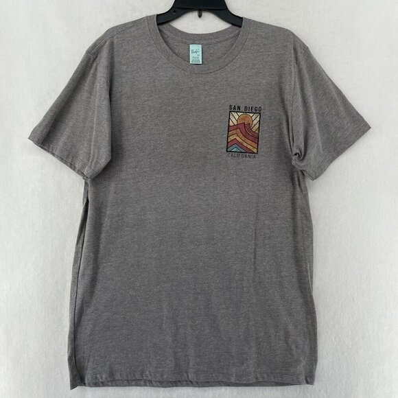San Diego California Shirt Men's Sz L Gray Graphic Crew Neck Regular Fit Pacific - Picture 1 of 11